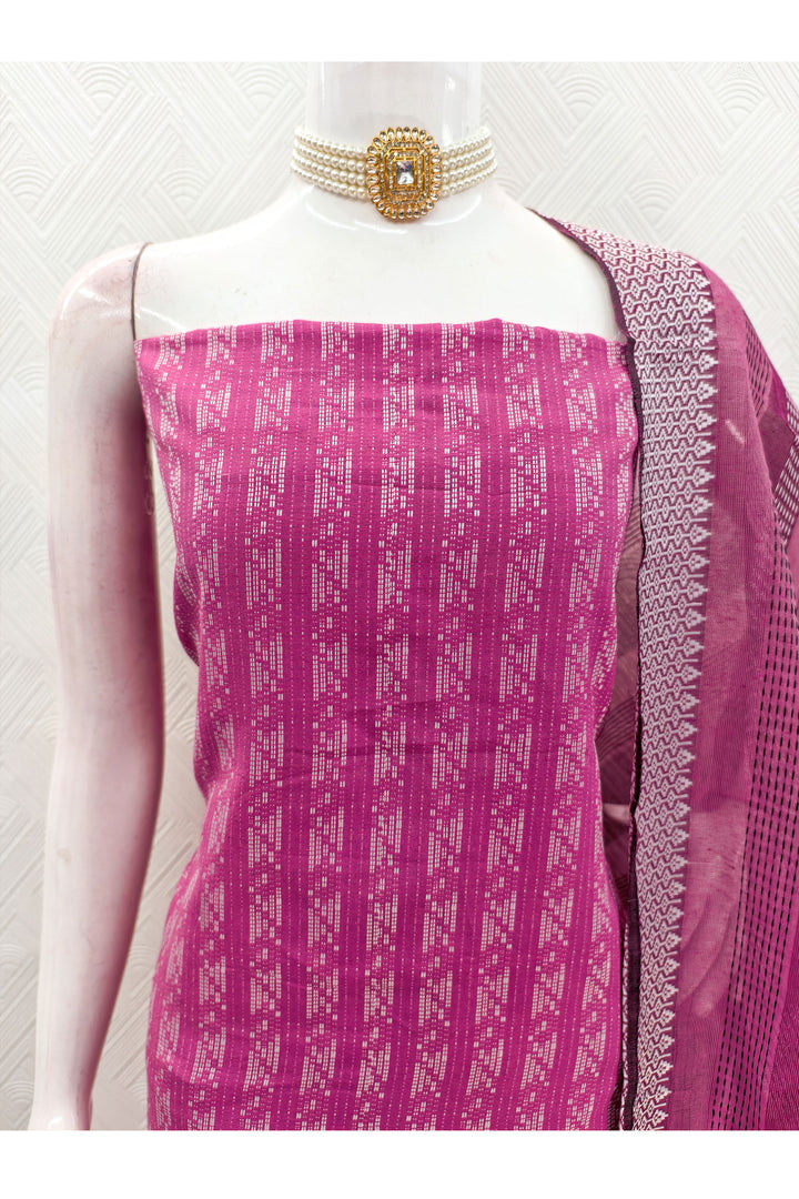 Tempting Cotton Fabric Pink Color Salwar Suit | Buy Online India