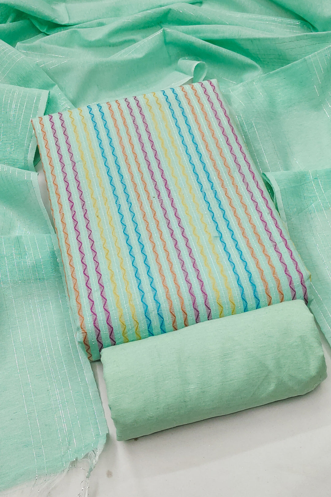 Trendy Cotton Fabric Sea Green Color Salwar Suit | Buy Online India