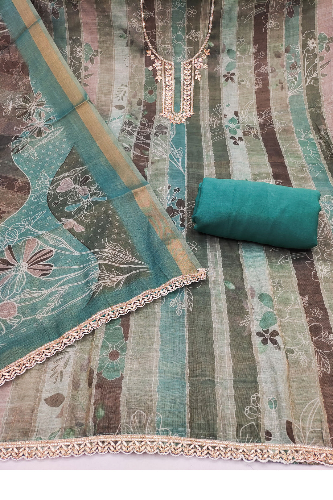 Sea Green Color Special Cotton Printed Salwar Suit | Buy Online India