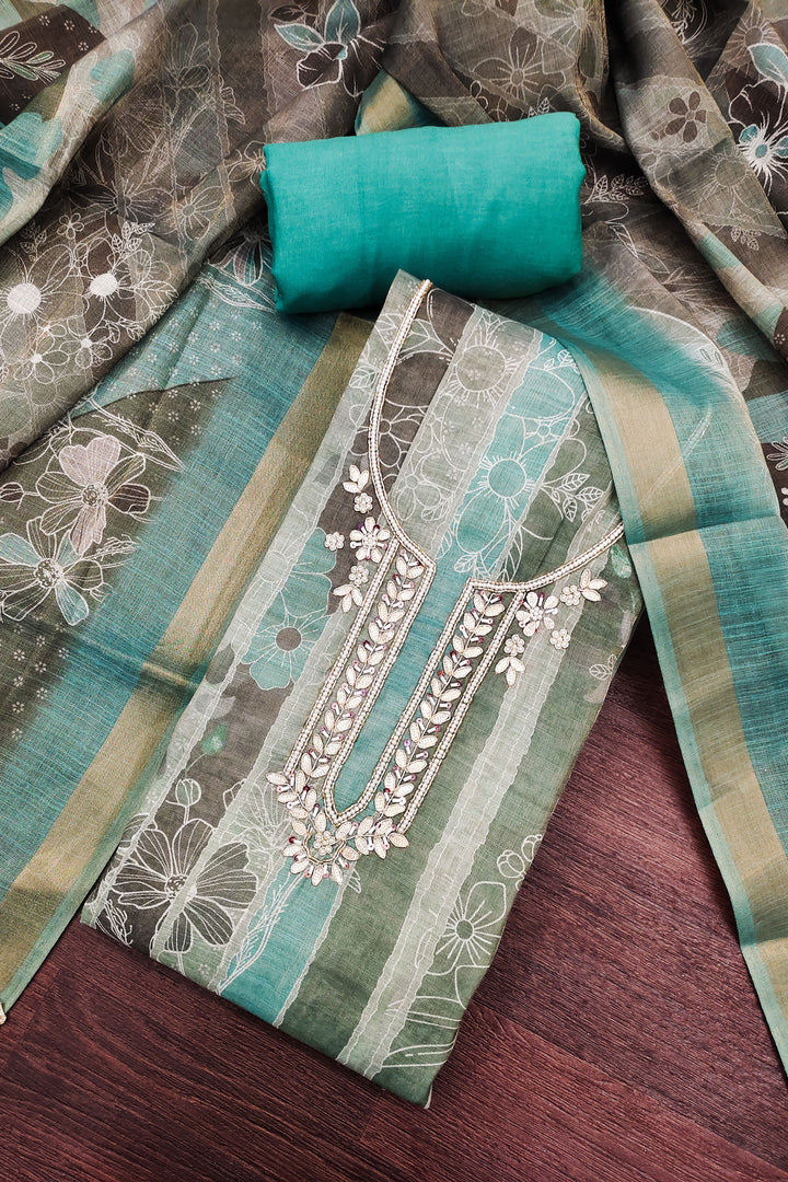 Sea Green Color Special Cotton Printed Salwar Suit | Buy Online India