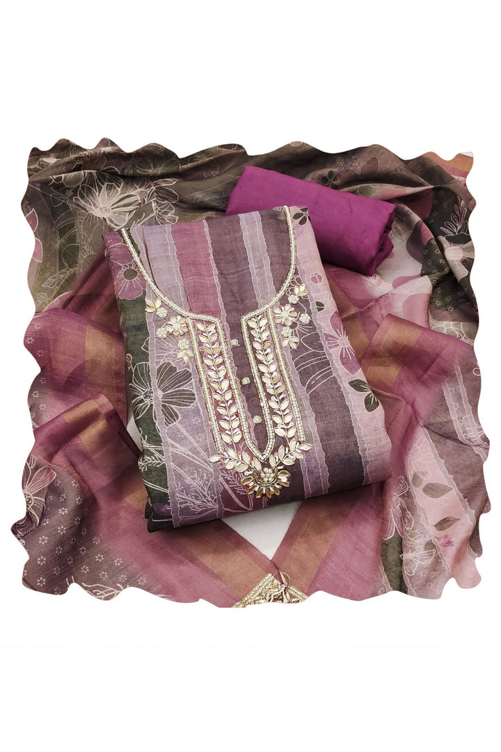 Trendy Cotton Printed Salwar Suit In Purple Color | Buy Online India