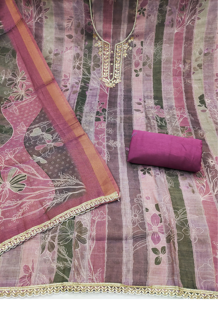 Trendy Cotton Printed Salwar Suit In Purple Color | Buy Online India