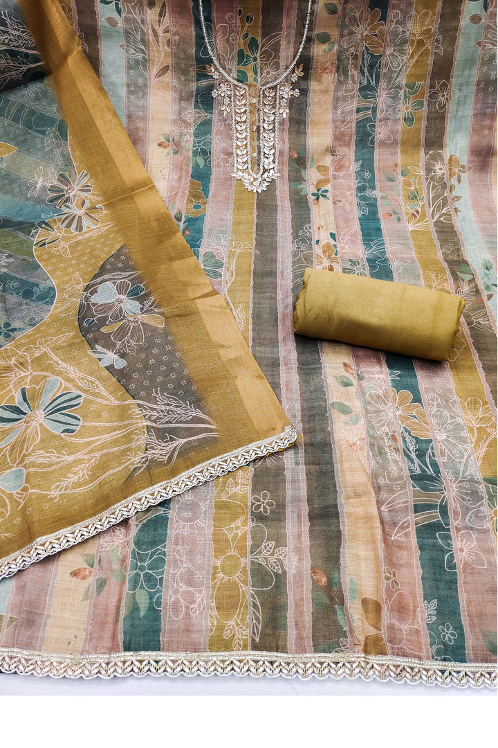 Cotton Mustard Color Excellent Printed Salwar Suit | Buy Online India
