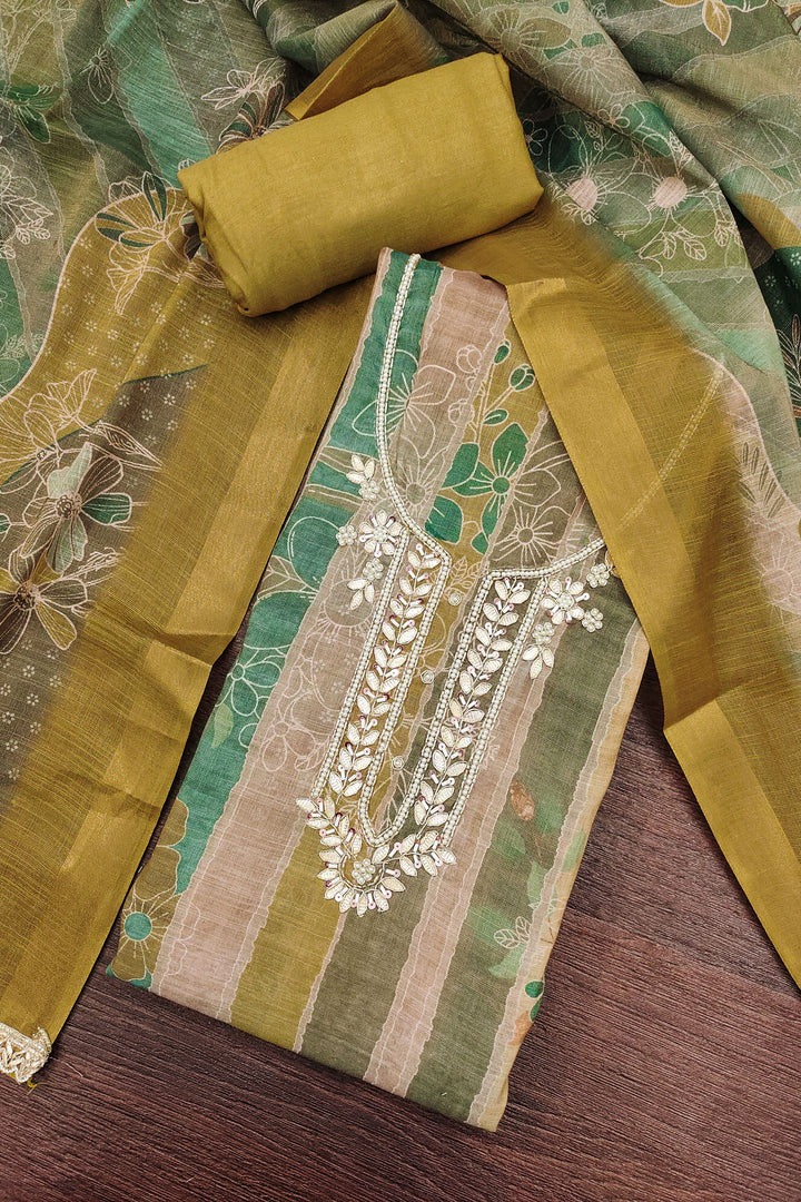 Cotton Mustard Color Excellent Printed Salwar Suit | Buy Online India