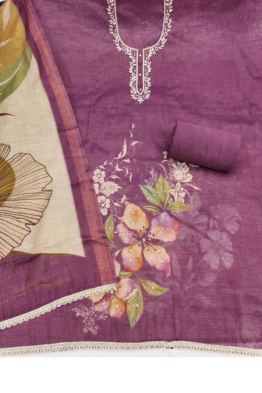Purple Color Cotton Stunning Printed Salwar Suit | Buy Online India