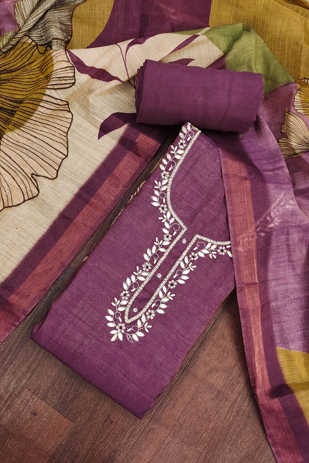 Purple Color Cotton Stunning Printed Salwar Suit | Buy Online India