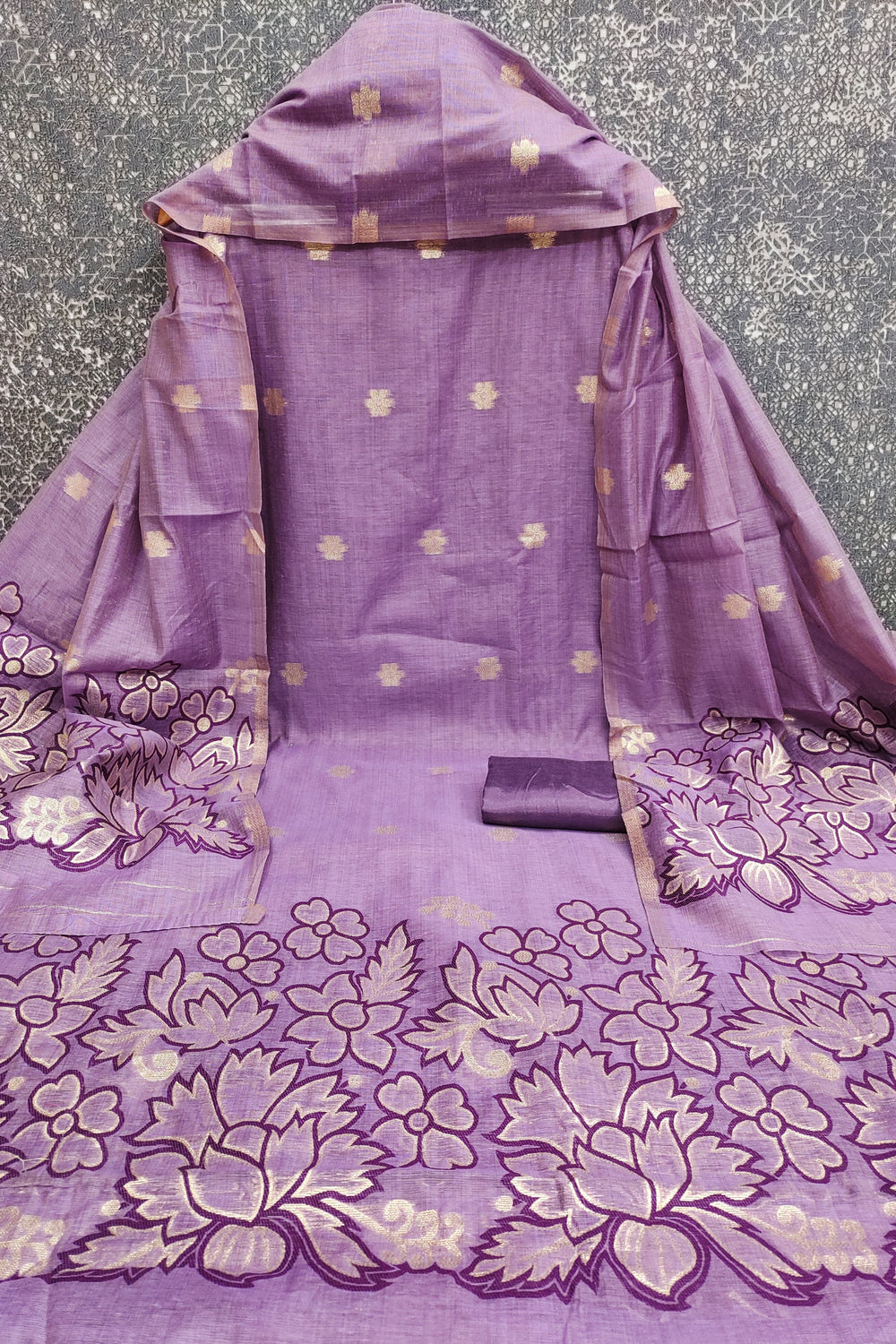 Purple Color Art Silk Lovely Jacquard Salwar Suit | Buy Online India