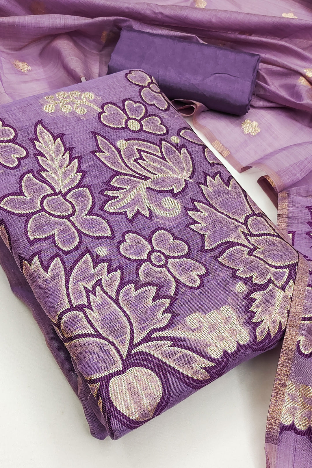 Purple Color Art Silk Lovely Jacquard Salwar Suit | Buy Online India