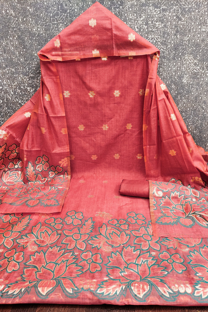 Art Silk Red Color Glamorous Jacquard Salwar Suit | Buy Online India