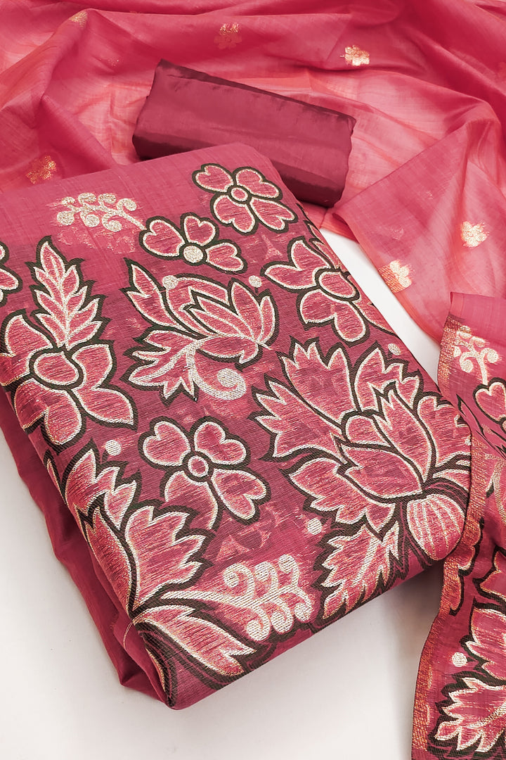 Pink Color Art Silk Glorious Jacquard Salwar Suit | Buy Online India