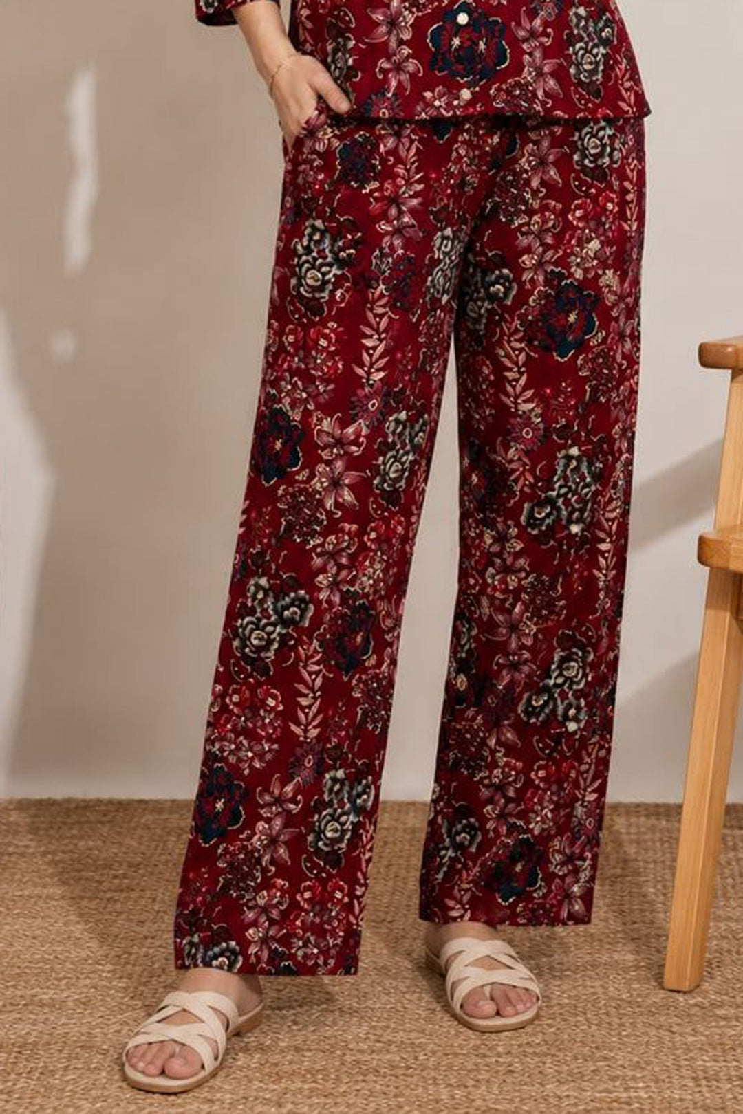 Amazing Maroon Color Cotton Printed Co-Ord Set | Buy Online India