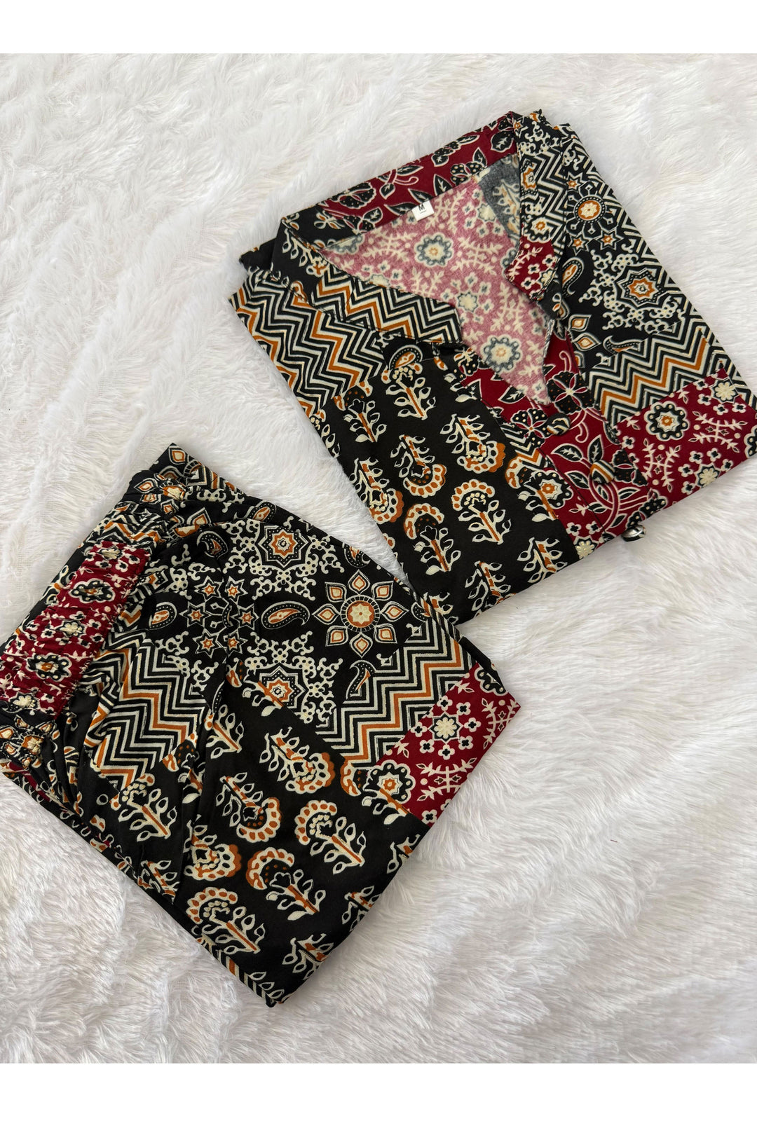 Black Color Cotton Beautiful Printed Co-Ord Set | Buy Online India