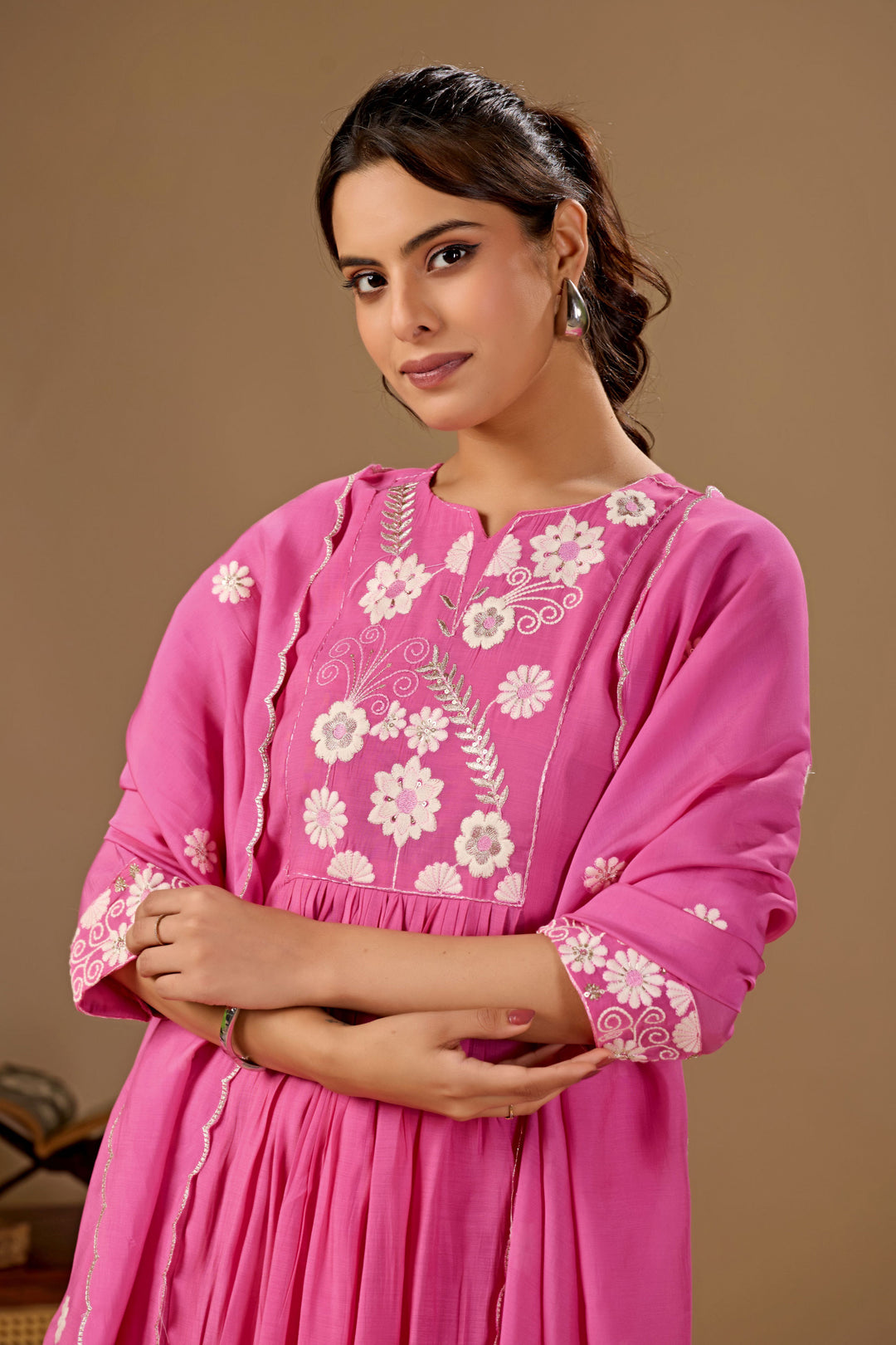 Engaging Pink Color Cotton Readymade Salwar Suit | Buy Online India