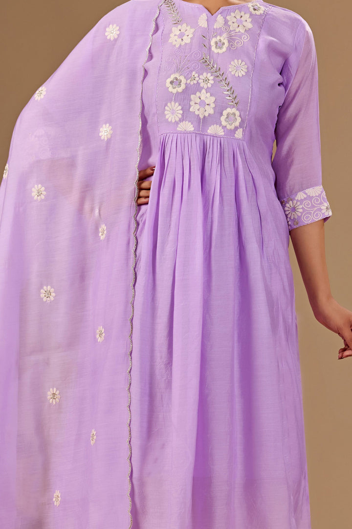 Classic Lavender Color Readymade Cotton Salwar Suit | Buy Online India