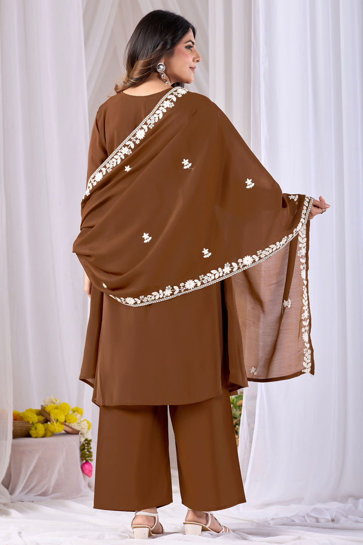 Amazing Brown Color Cotton Readymade Salwar Suit | Buy Online India