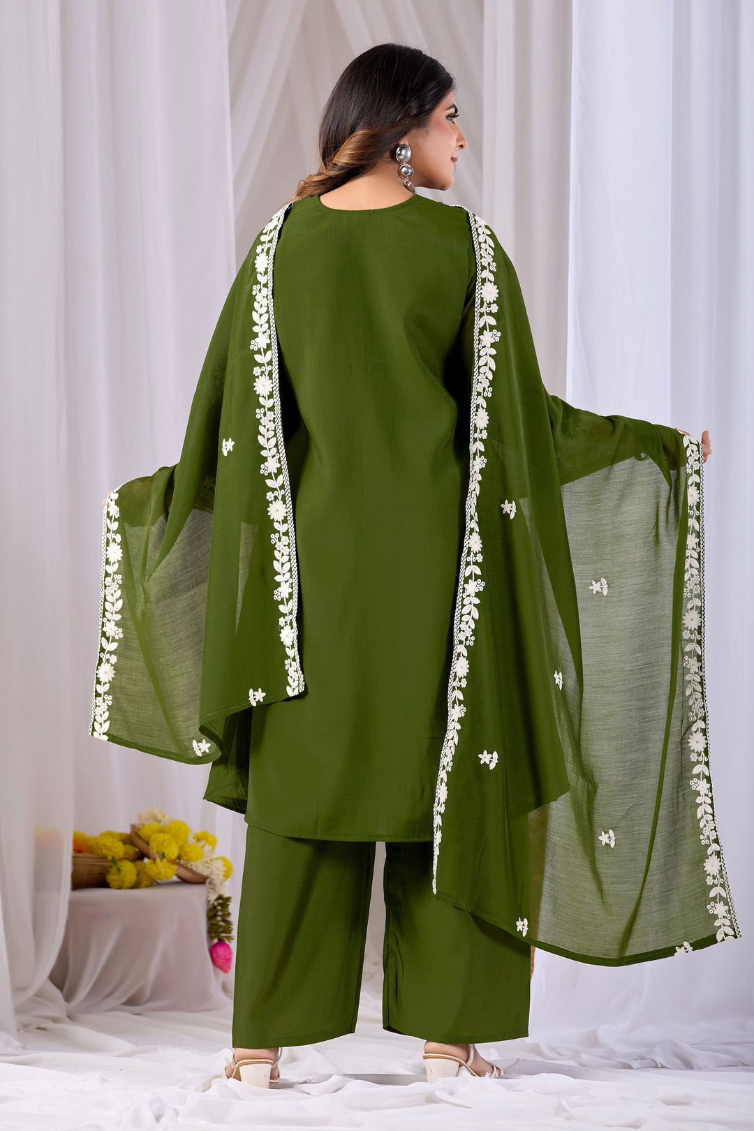 Green Color Cotton Beauteous Readymade Salwar Suit | Buy Online India