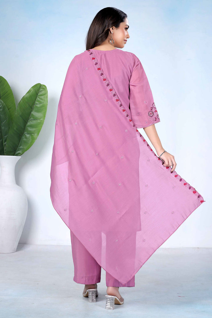 Pink Color Engaging Cotton Readymade Salwar Suit | Buy Online India