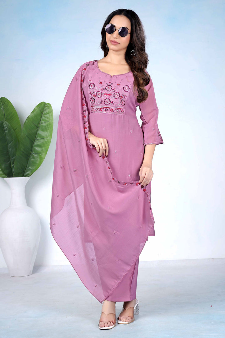 Pink Color Engaging Cotton Readymade Salwar Suit | Buy Online India
