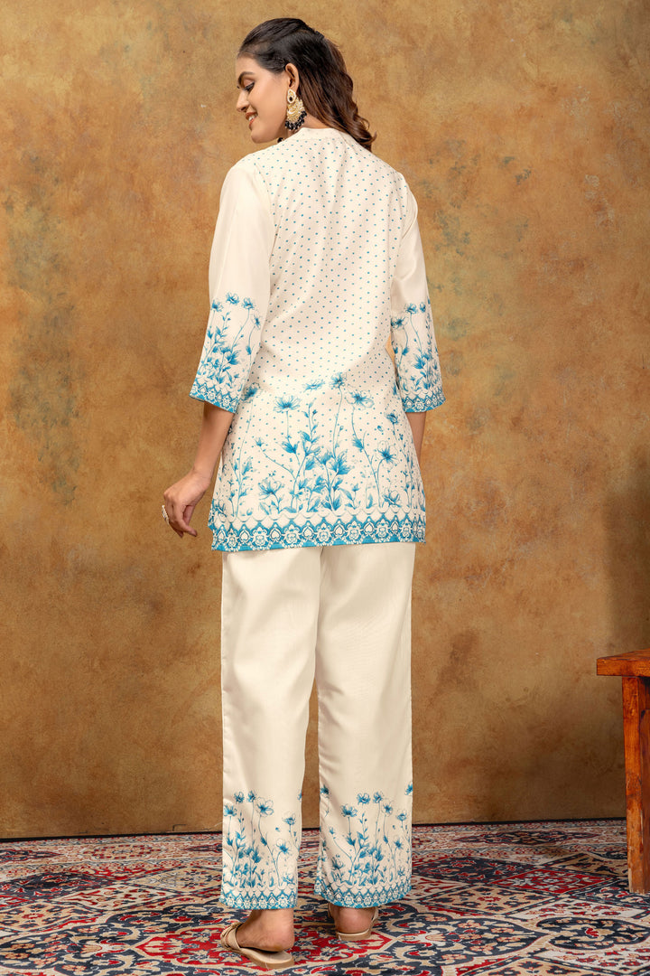 Amazing Teal Color Cotton Fabric Co-Ord Set | Buy Online India