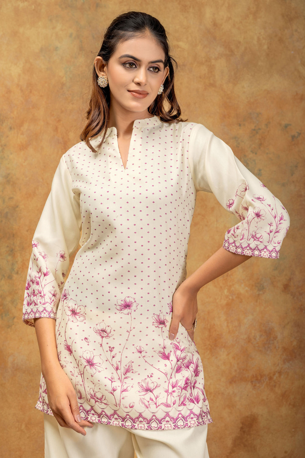 Sober Pink Color Cotton Fabric Co-Ord Set | Buy Online India