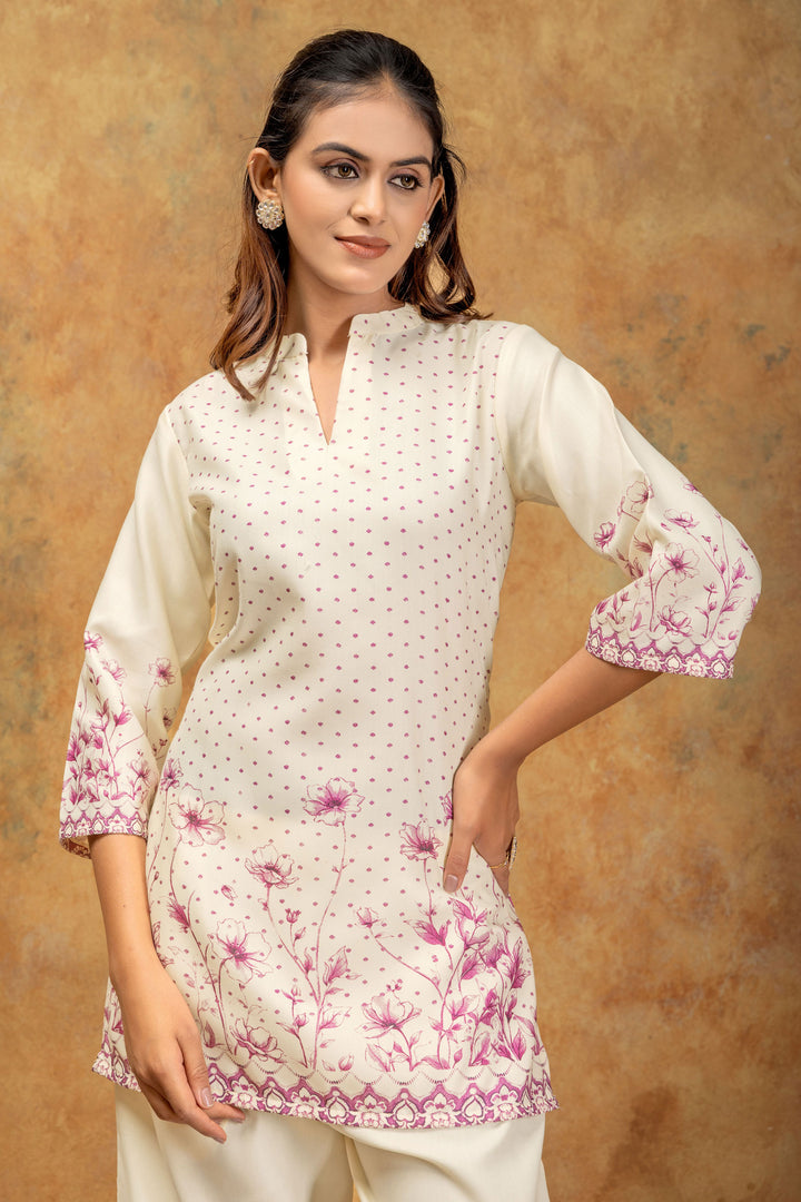 Sober Pink Color Cotton Fabric Co-Ord Set | Buy Online India