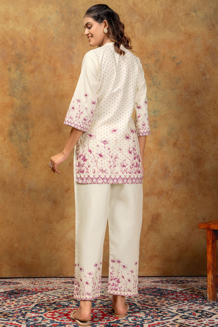 Sober Pink Color Cotton Fabric Co-Ord Set | Buy Online India