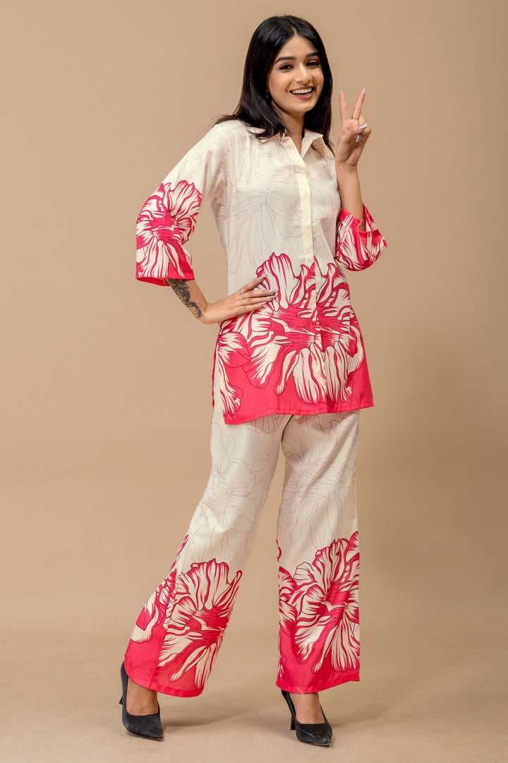 Pink Color Engaging Cotton Fabric Co-Ord Set | Buy Online India
