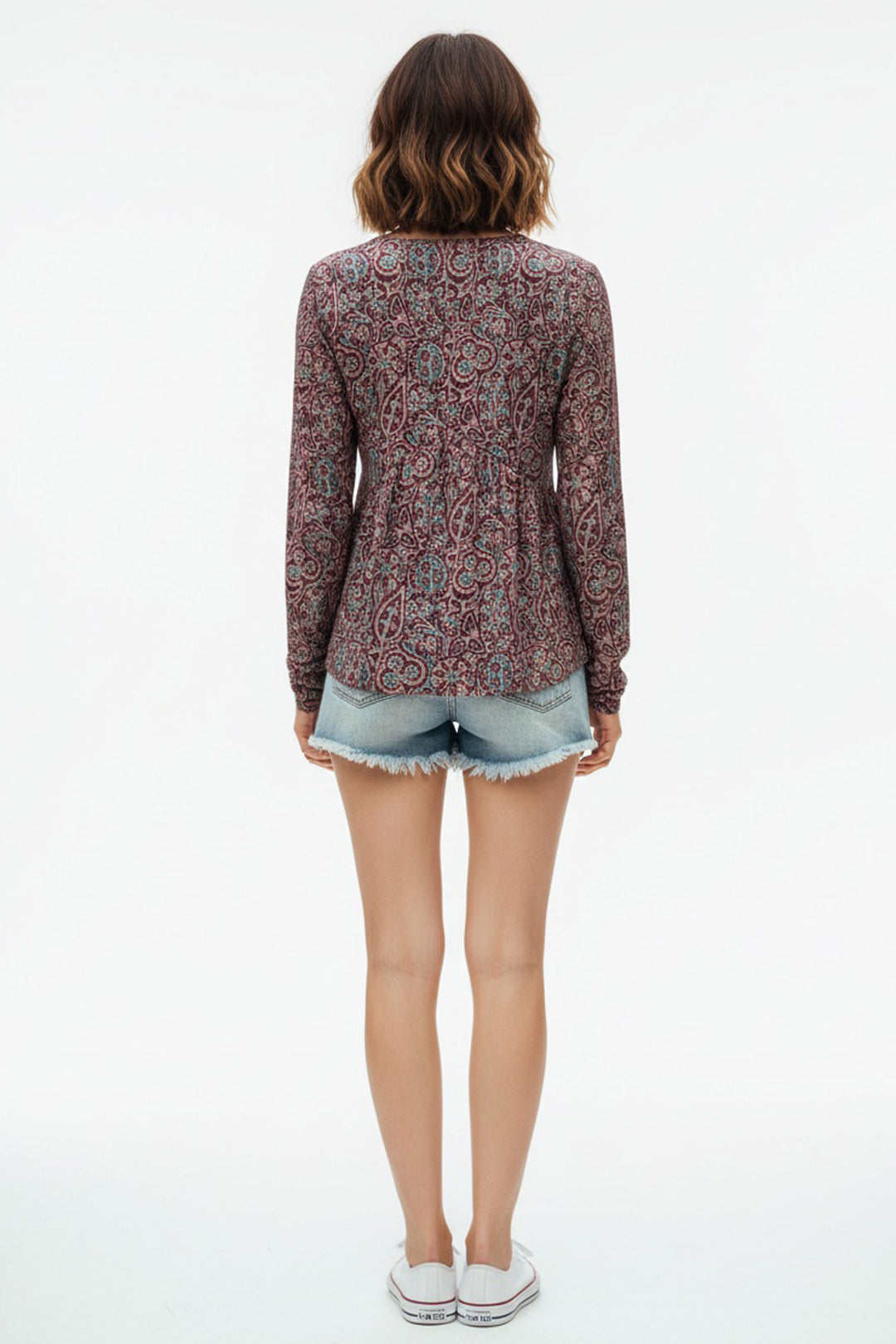 Magenta Color Engaging Readymade Short Printed Top