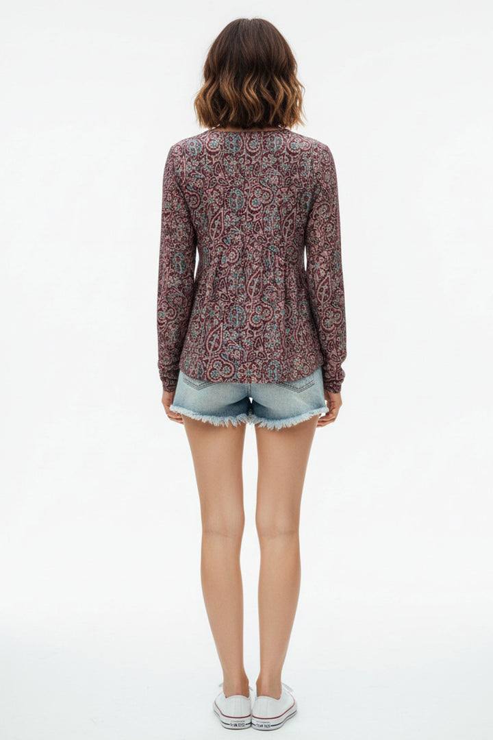 Magenta Color Engaging Readymade Short Printed Top