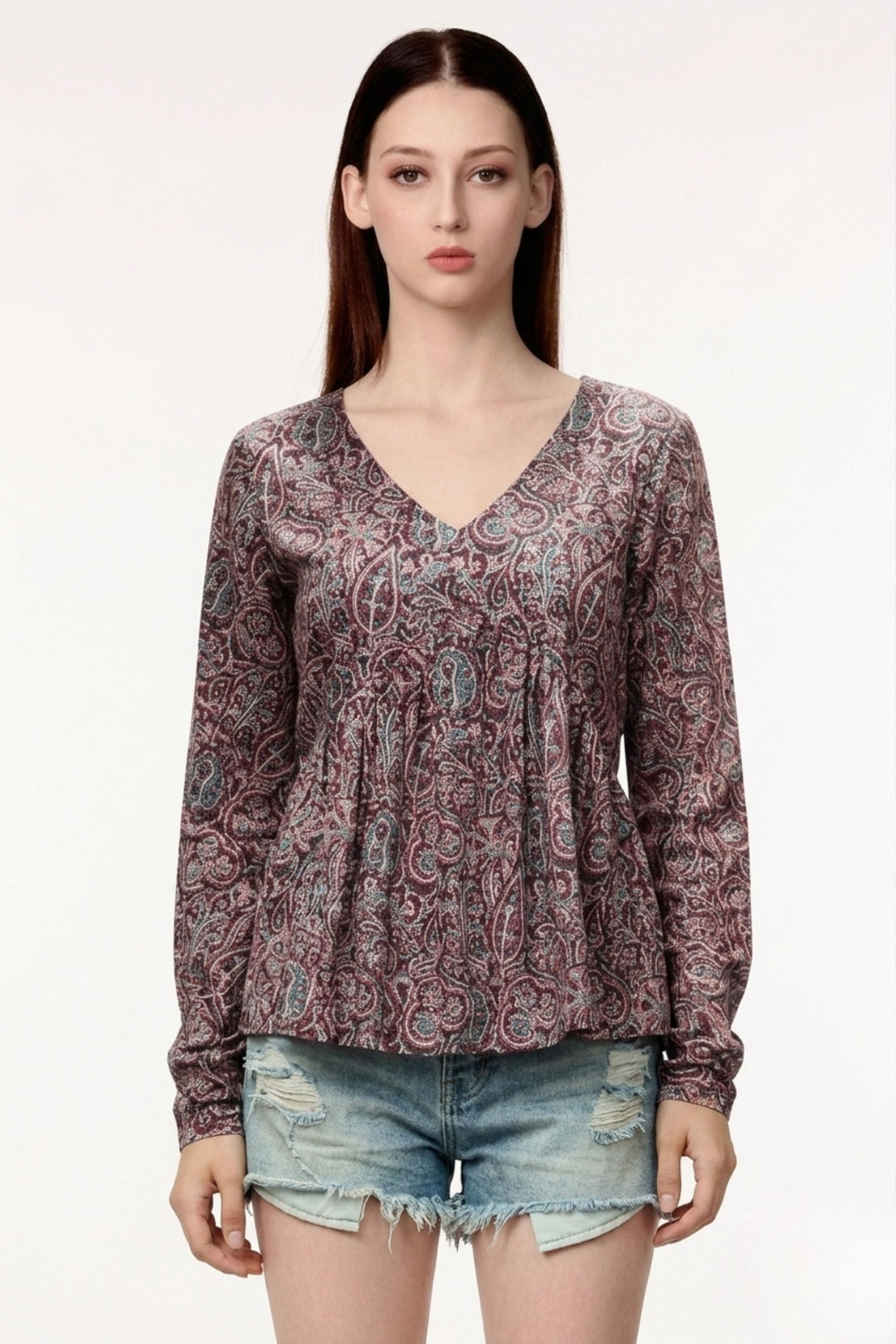 Magenta Color Engaging Readymade Short Printed Top | Buy Online India