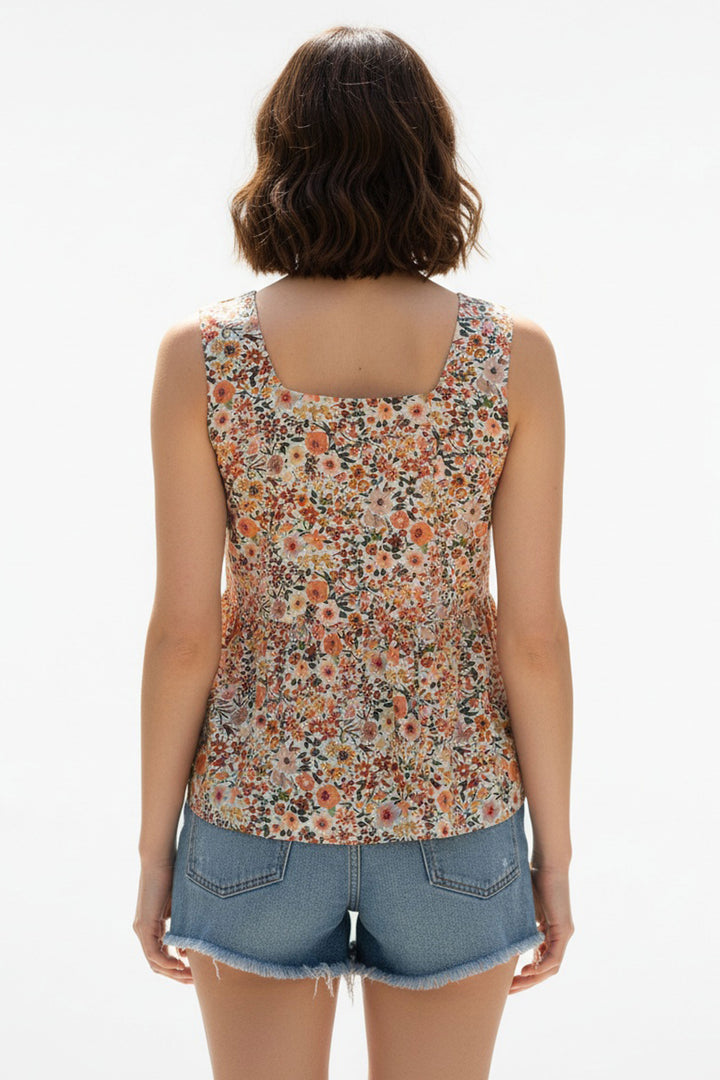 Creative Multi Color Readymade Short Printed Top