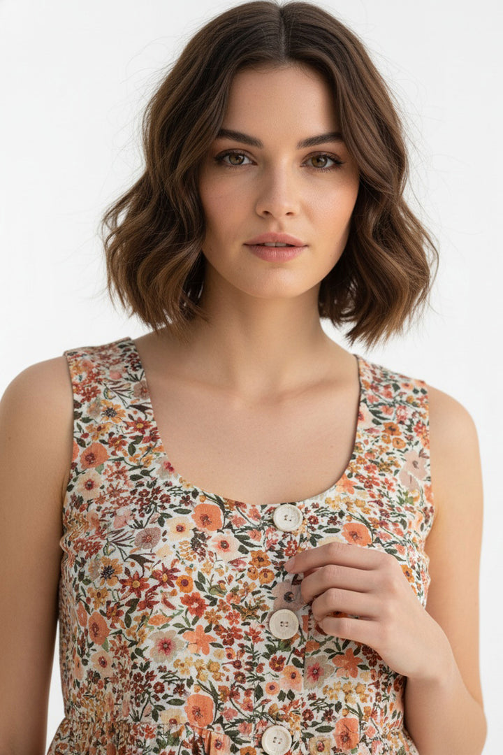 Creative Multi Color Readymade Short Printed Top