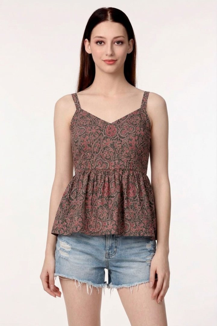 Tempting Green Color Readymade Short Printed Top | Buy Online India