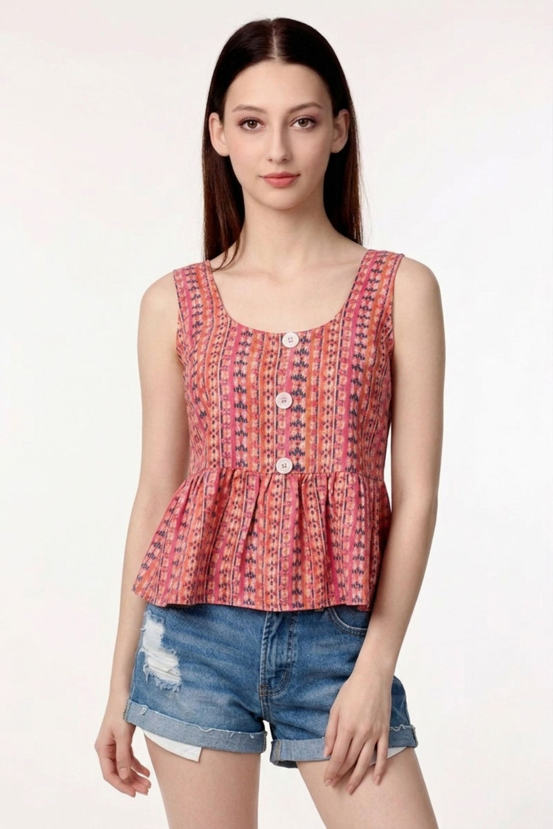 Amazing Pink Color Readymade Short Printed Top | Buy Online India