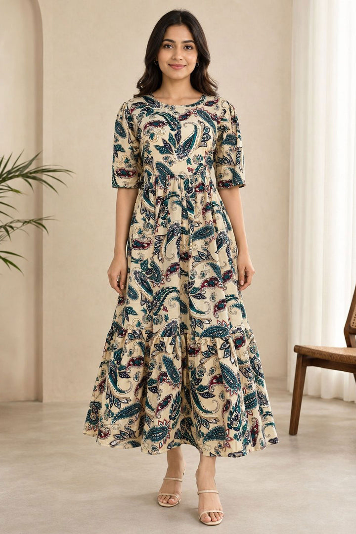 Amazing Teal Color Rayon Readymade Long Kurti