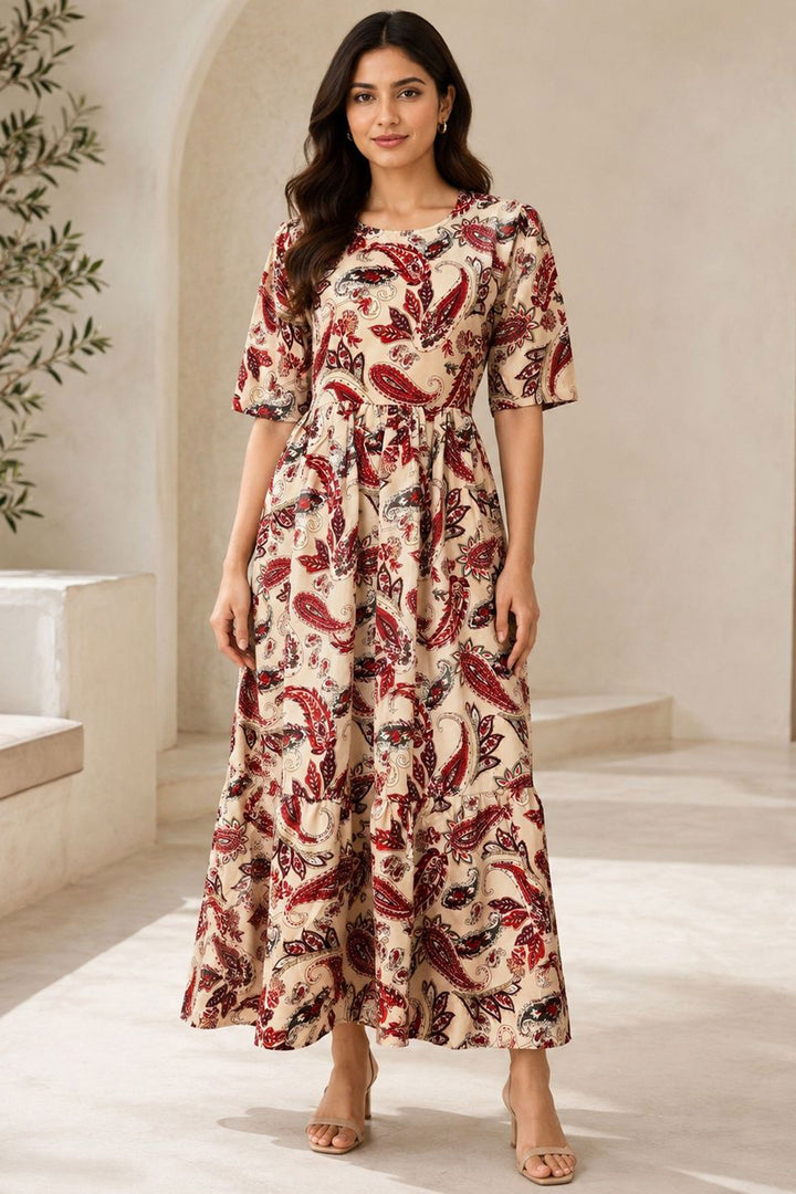 Trendy Rayon Red Readymade Long Kurti