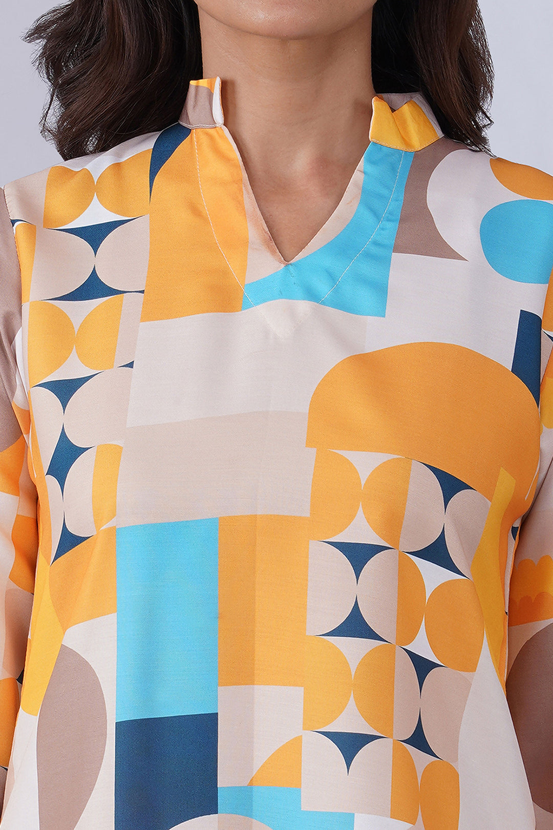 Rayon Fabric Multi Color Printed  Co-Ord Set