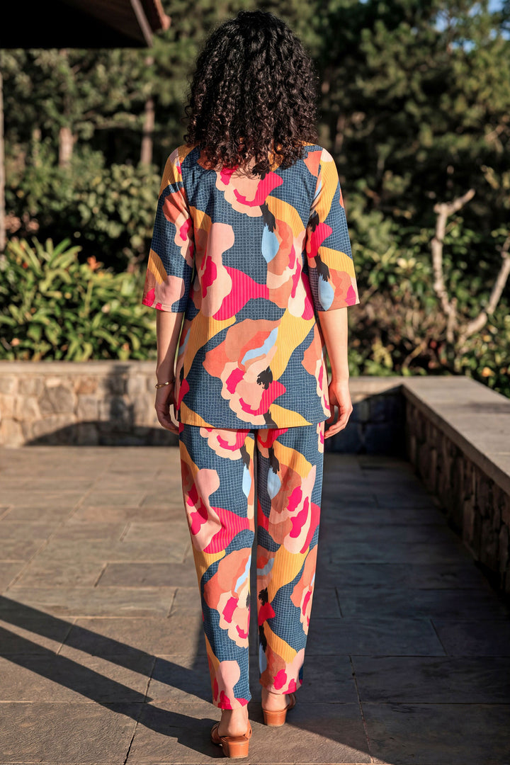 Multi Color Rayon Fabric Readymade Printed Co-Ord Set