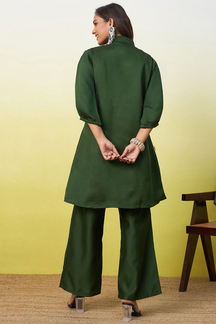 Green Viscose Rayon Readymade Co-Ord Set | Buy Online India