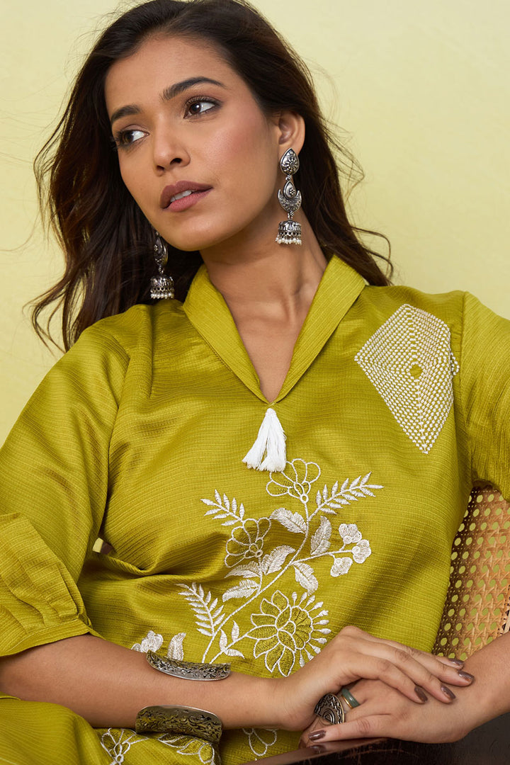 Viscose Rayon Yellow Readymade Co-Ord Set | Buy Online India