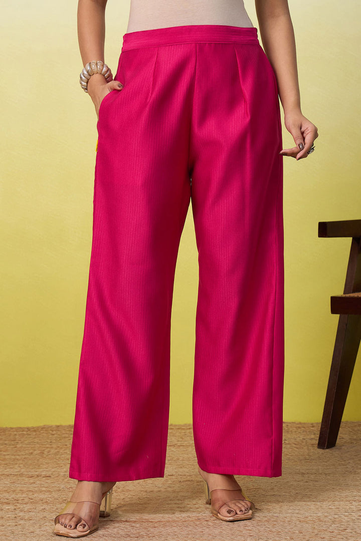 Pink Viscose Rayon Readymade Co-Ord Set | Buy Online India