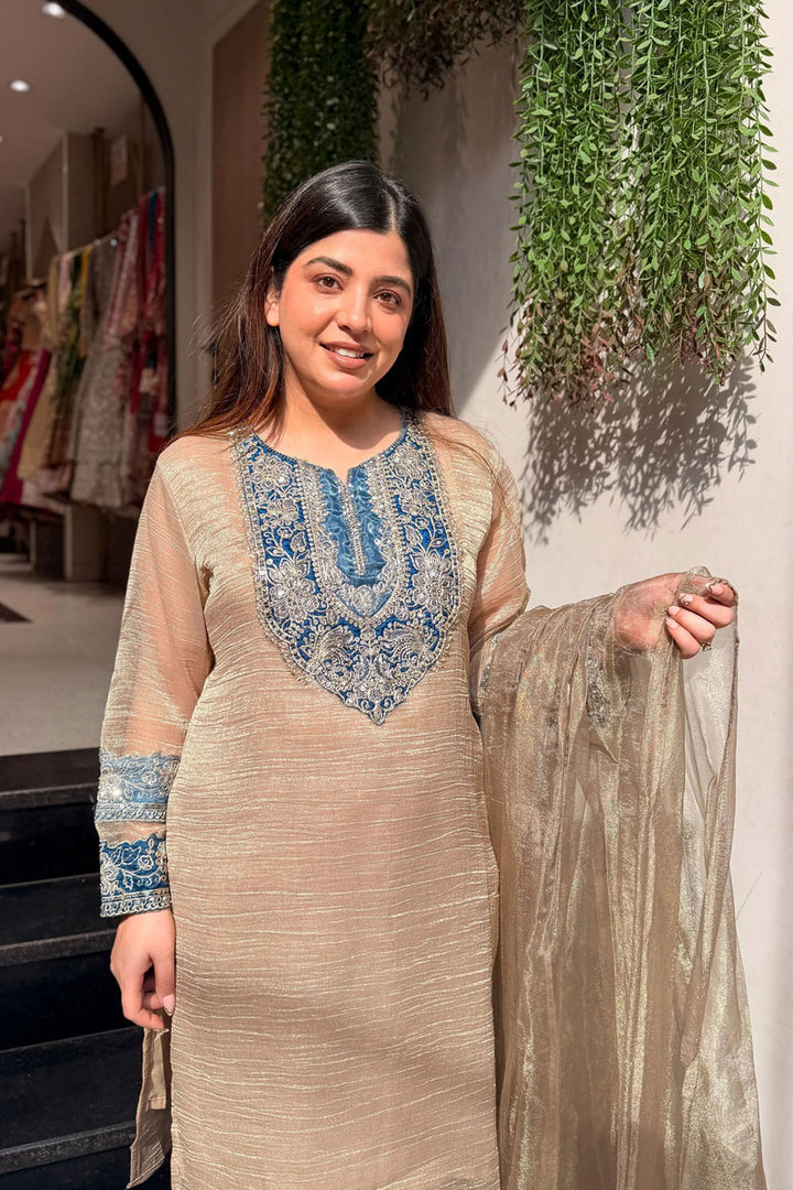 Beige Color Embroidered On Engaging Salwar Suit