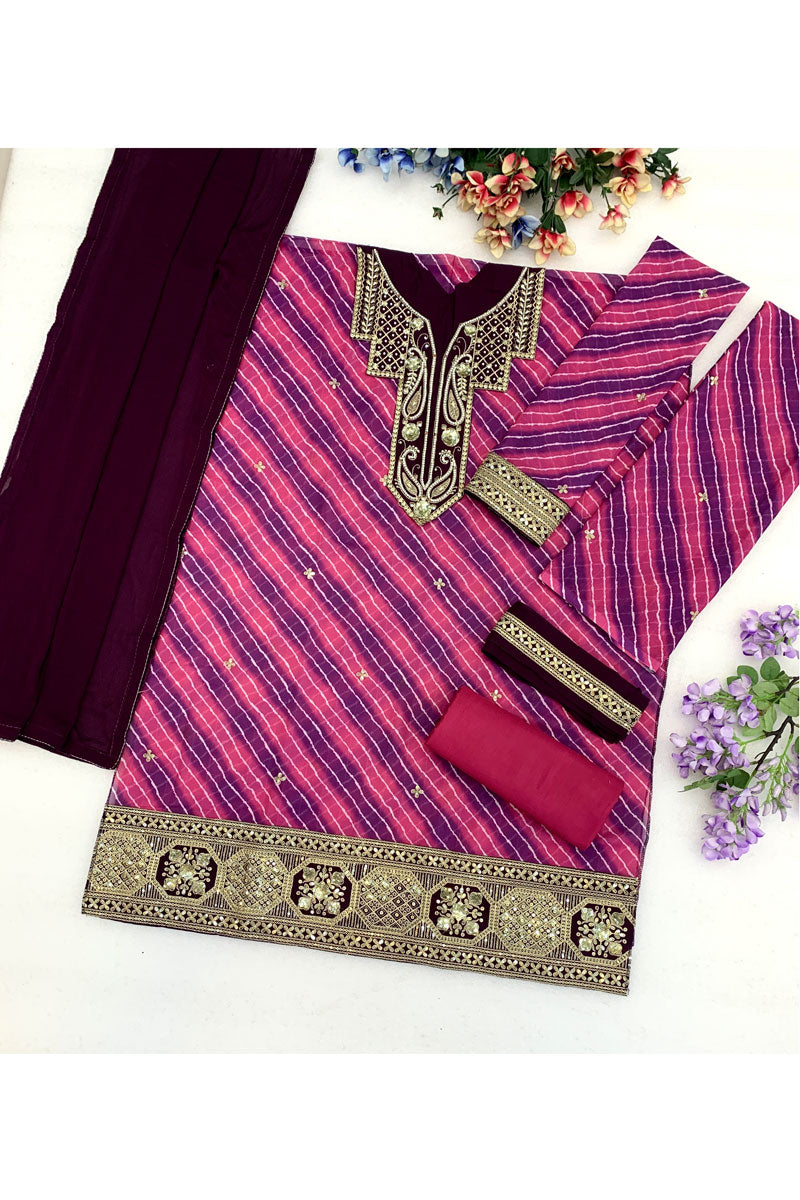Soothing Purple Color Georgette Festive Style Sharara Suit | Buy Online India