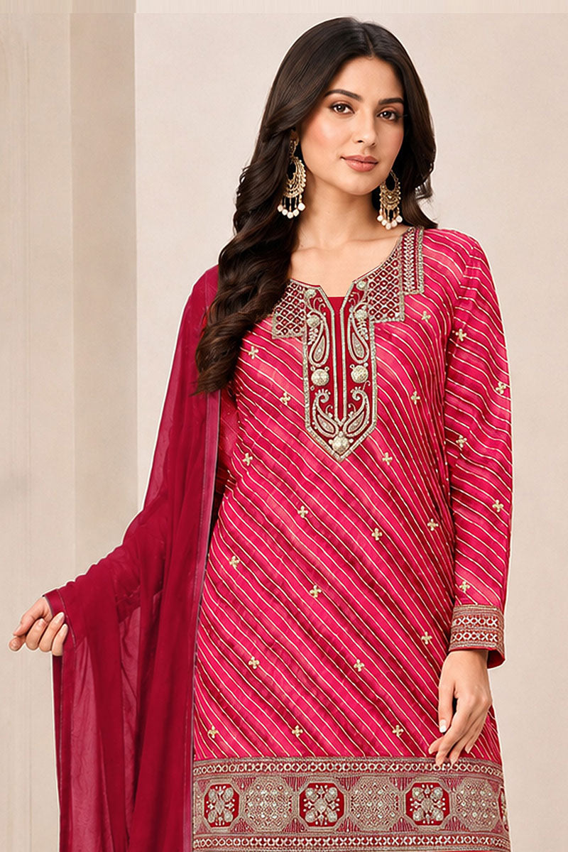 Graceful Georgette Red Sharara Suit For Festive | Buy Online India