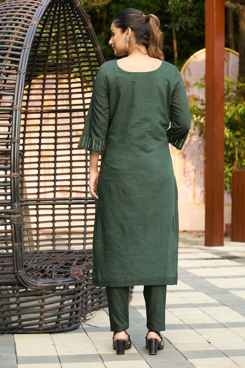 Green Color Readymade Top With Bottom In Roma Silk Fabric | Buy Online India