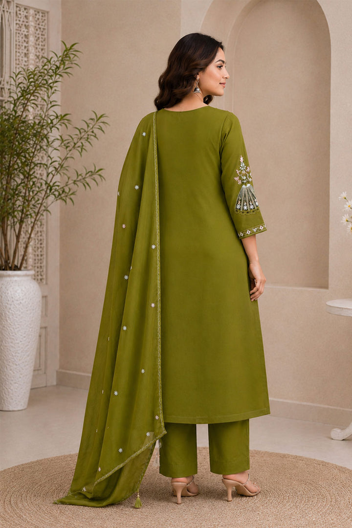 Tempting Art Silk Green Readymade Anarkali Style Suit | Buy Online India