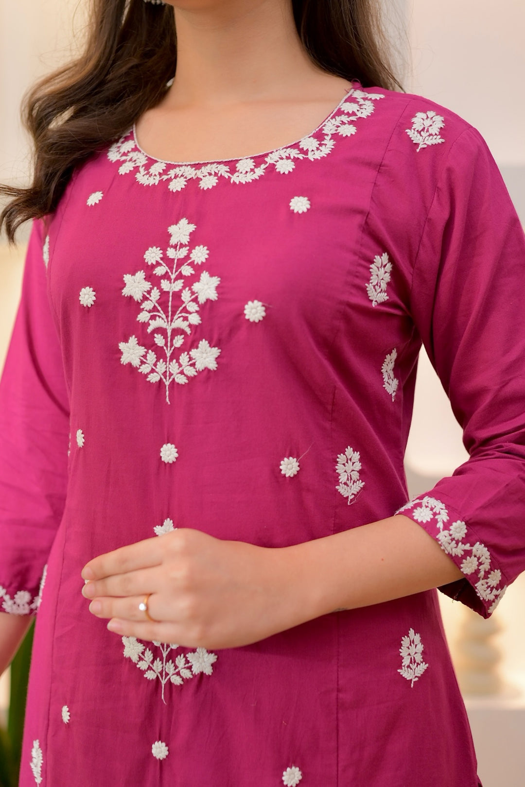 Magenta Color Rayon Readymade Salwar Suit | Buy Online India
