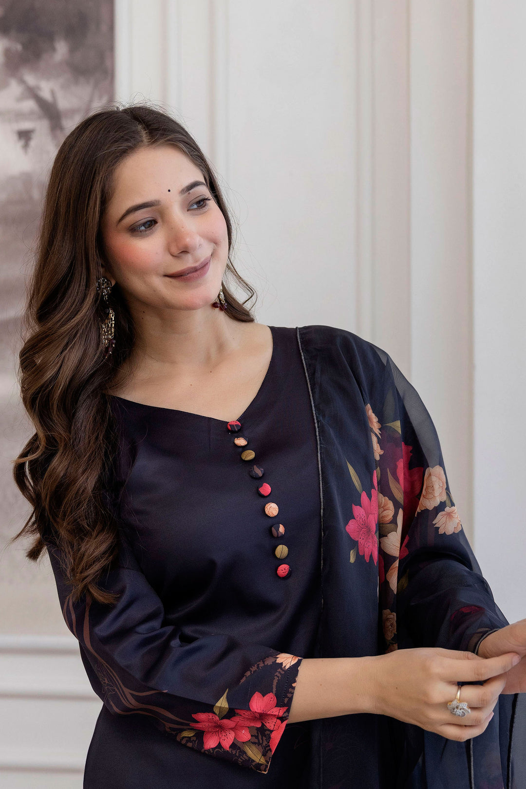 Art Silk Fabric Black Color Readymade Salwar Suit | Buy Online India