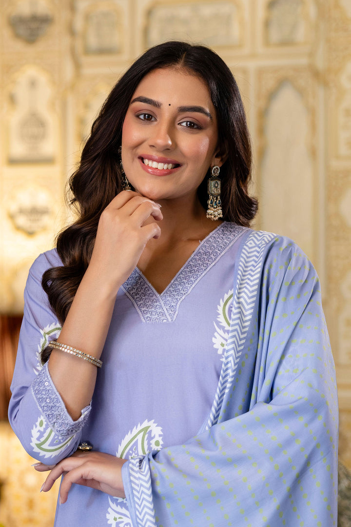 Lavender Color Rayon Fabric Readymade Salwar Suit