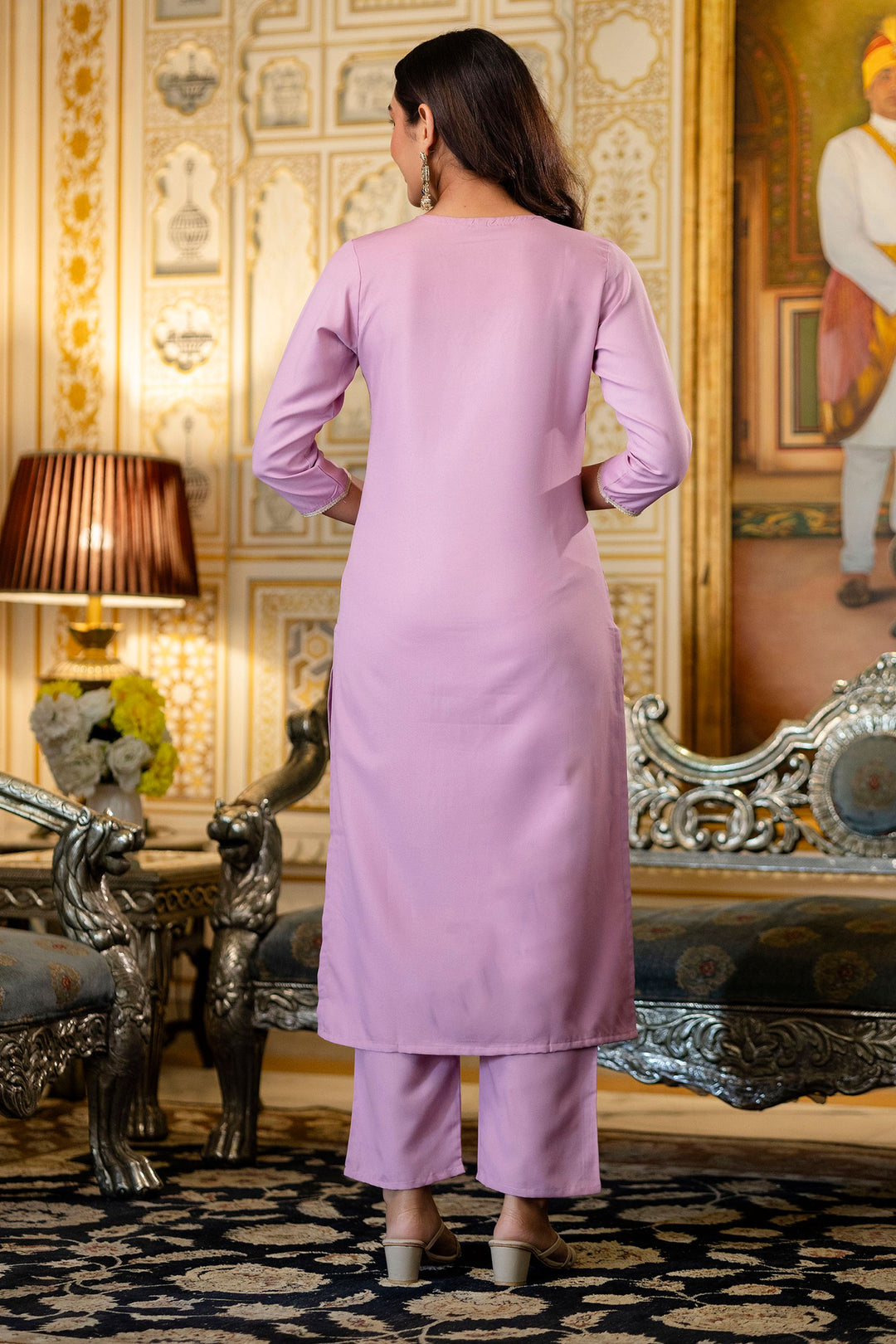 Pink Color Viscose Embroidered Readymade Salwar Suit